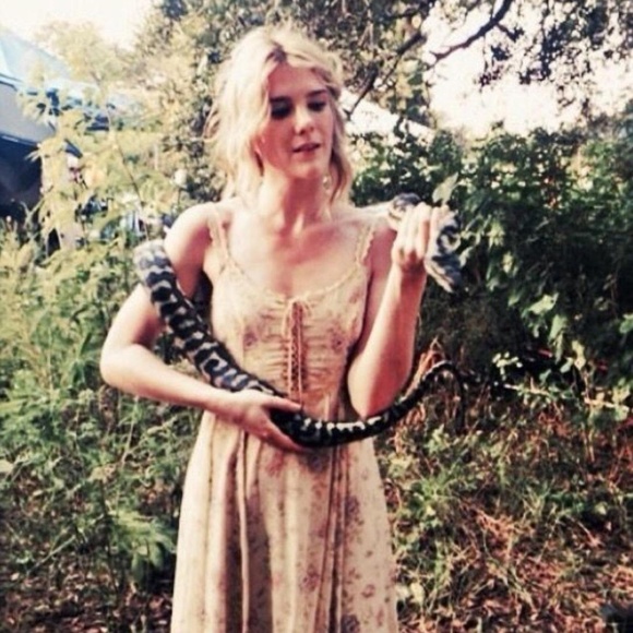 Gunne Sax Jessica McClintock Cream Floral Corset Bodice Prairie Dress - Picture 3 of 8